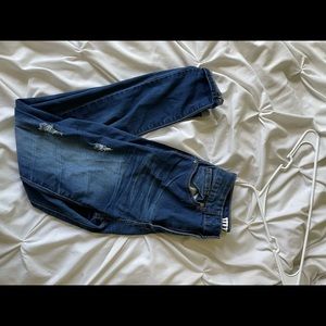 Dark wash skinny jeans